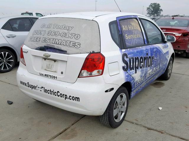 KL1TD66628B162168 - 2008 CHEVROLET AVEO BASE თეთრი ფოტო 4
