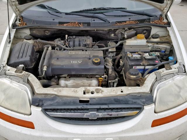 KL1TD66628B162168 - 2008 CHEVROLET AVEO BASE თეთრი ფოტო 7