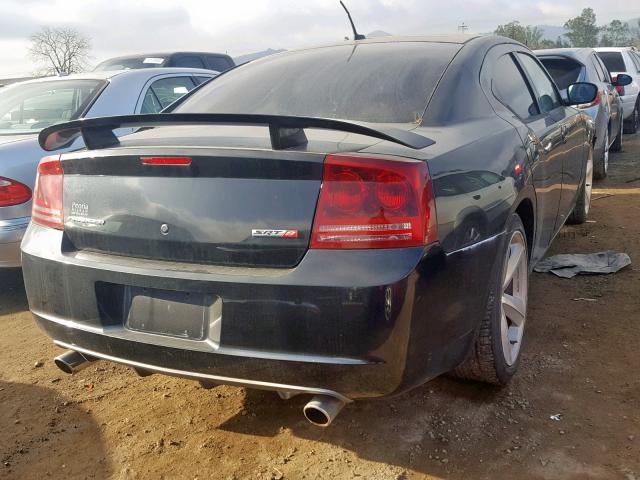 2B3KA73W38H198046 - 2008 DODGE CHARGER SR BLACK photo 4