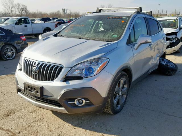 KL4CJBSB0EB725639 - 2014 BUICK ENCORE CON SILVER photo 2