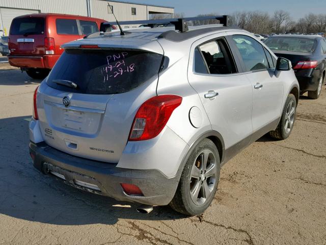 KL4CJBSB0EB725639 - 2014 BUICK ENCORE CON SILVER photo 4