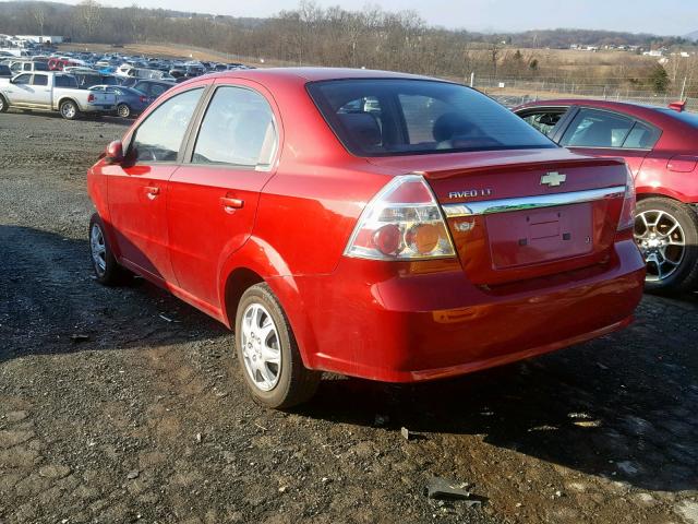 KL1TD5DE7BB195260 - 2011 CHEVROLET AVEO LS MAROON photo 3