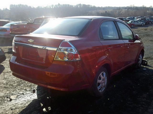 KL1TD5DE7BB195260 - 2011 CHEVROLET AVEO LS MAROON photo 4