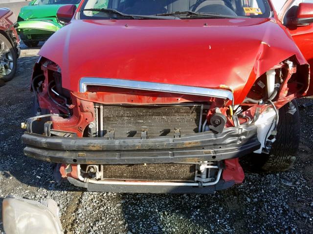 KL1TD5DE7BB195260 - 2011 CHEVROLET AVEO LS MAROON photo 7