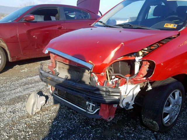 KL1TD5DE7BB195260 - 2011 CHEVROLET AVEO LS MAROON photo 9