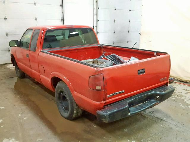 1GTCS195428244993 - 2002 GMC SONOMA RED photo 3