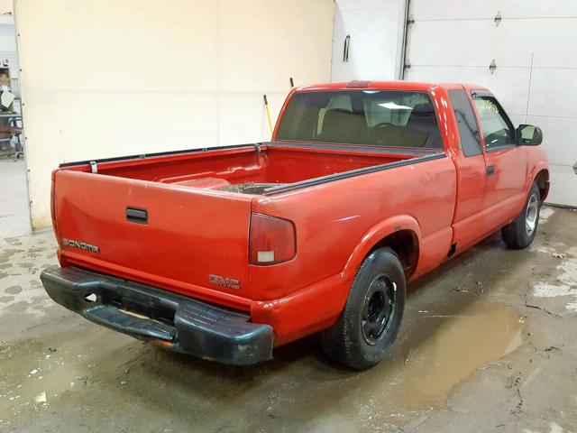 1GTCS195428244993 - 2002 GMC SONOMA RED photo 4