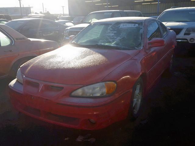 1G2NW12E1XM846020 - 1999 PONTIAC GRAND AM G RED photo 2