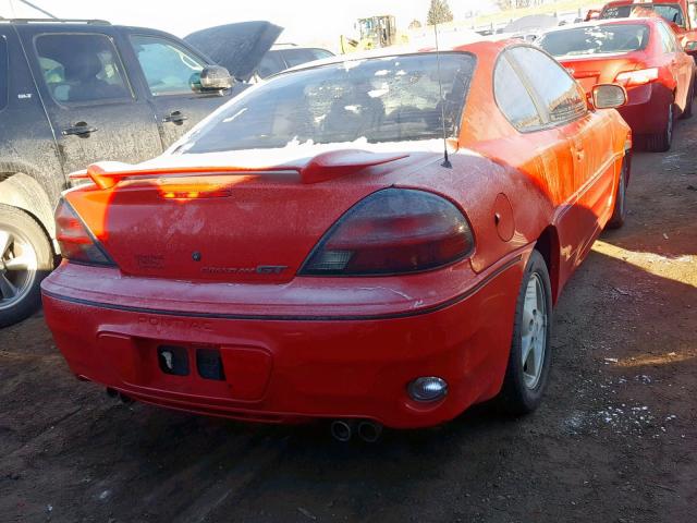 1G2NW12E1XM846020 - 1999 PONTIAC GRAND AM G RED photo 4