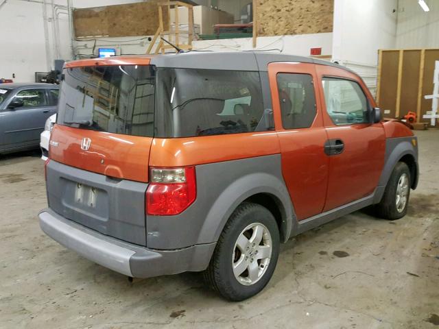 5J6YH28694L015711 - 2004 HONDA ELEMENT EX ORANGE photo 4