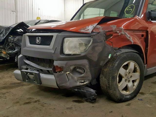 5J6YH28694L015711 - 2004 HONDA ELEMENT EX ORANGE photo 9