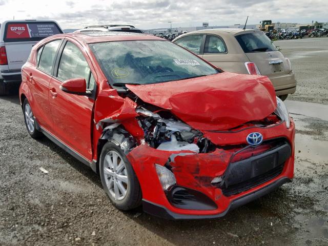 JTDKDTB33H1595597 - 2017 TOYOTA PRIUS C RED photo 1