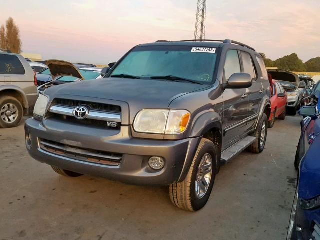 5TDBT48A65S249637 - 2005 TOYOTA SEQUOIA LI GRAY photo 2