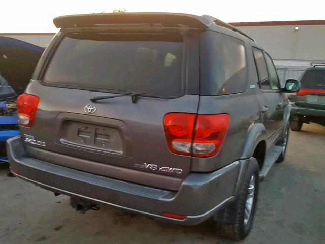 5TDBT48A65S249637 - 2005 TOYOTA SEQUOIA LI GRAY photo 4