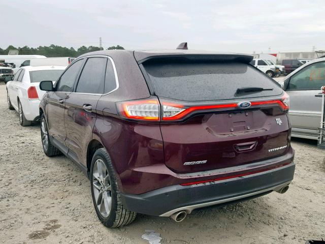 2FMPK3K83HBC36287 - 2017 FORD EDGE TITAN BROWN photo 3