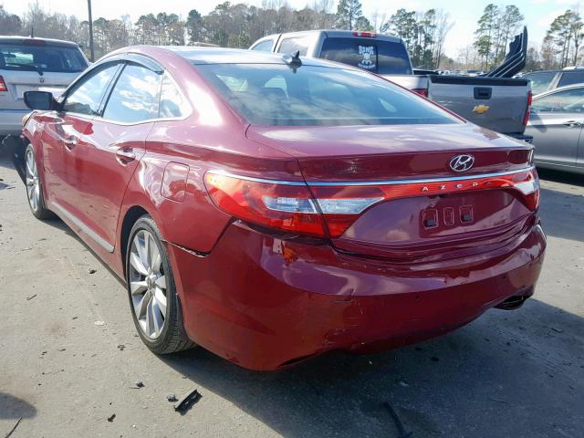 KMHFH4JG7DA216879 - 2013 HYUNDAI AZERA GLS BURGUNDY photo 3