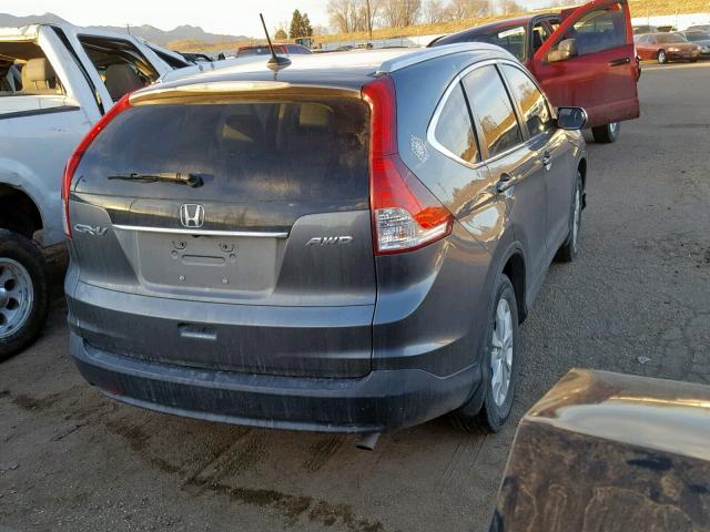 JHLRM4H78CC006347 - 2012 HONDA CR-V EXL CHARCOAL photo 4