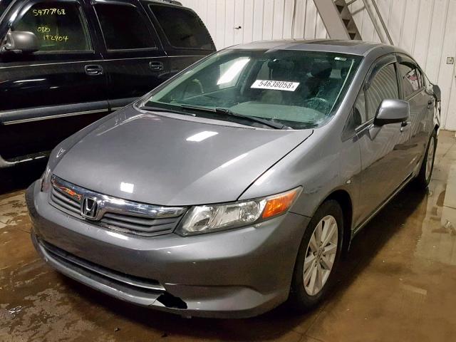 2HGFB2F92CH322808 - 2012 HONDA CIVIC EXL GRAY photo 2