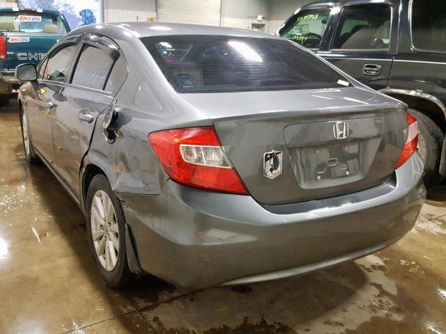 2HGFB2F92CH322808 - 2012 HONDA CIVIC EXL GRAY photo 3