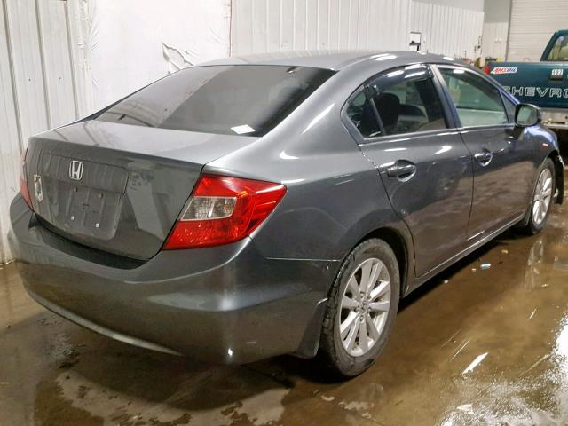 2HGFB2F92CH322808 - 2012 HONDA CIVIC EXL GRAY photo 4