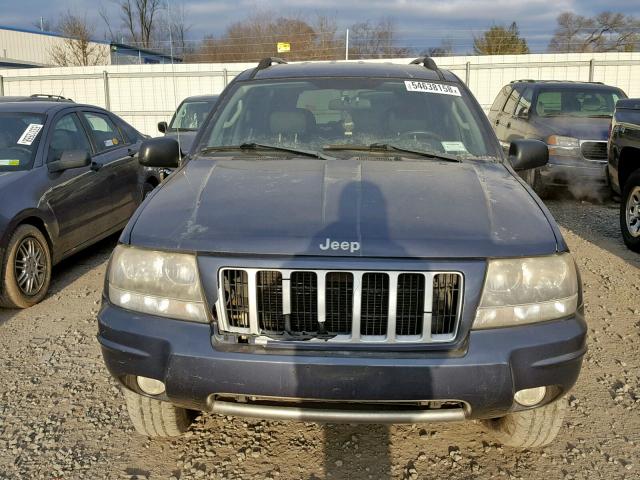 1J4GW48S94C395725 - 2004 JEEP GRAND CHER BLUE photo 9