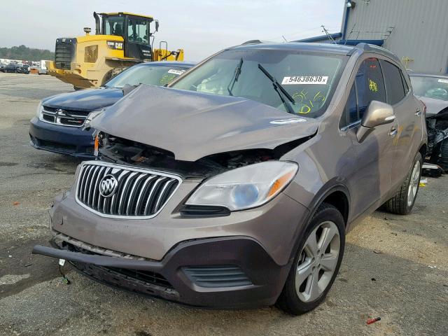 KL4CJASB5FB161191 - 2015 BUICK ENCORE BROWN photo 2