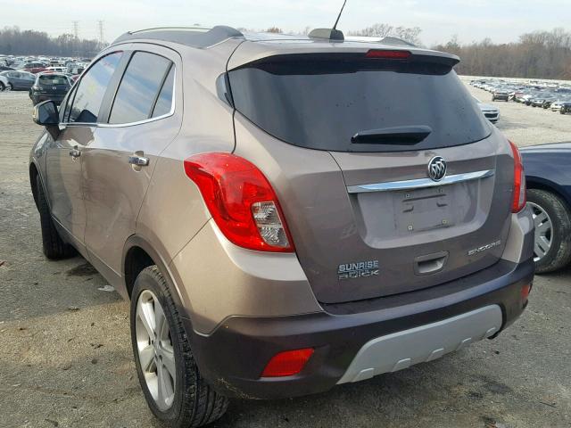 KL4CJASB5FB161191 - 2015 BUICK ENCORE BROWN photo 3