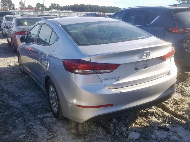 5NPD74LF5JH340849 - 2018 HYUNDAI ELANTRA SE SILVER photo 3