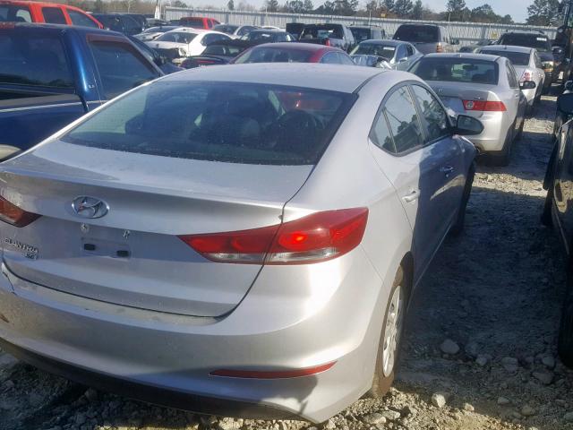 5NPD74LF5JH340849 - 2018 HYUNDAI ELANTRA SE SILVER photo 4