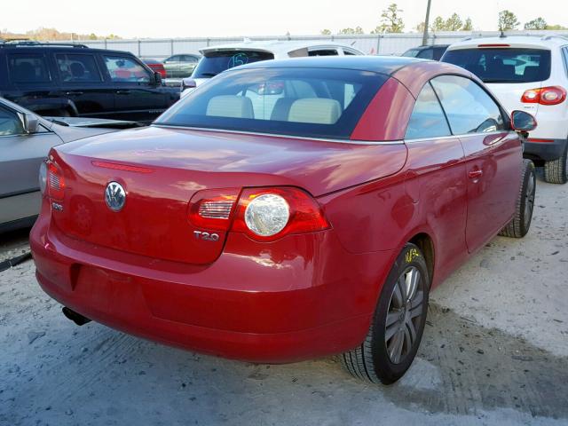 WVWBA71F57V025345 - 2007 VOLKSWAGEN EOS 2.0T RED photo 4