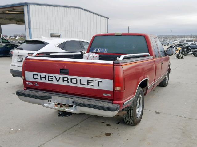 2GCEC19H7M1174444 - 1991 CHEVROLET GMT-400 C1 BURGUNDY photo 4