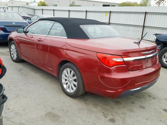 1C3BCBEB2DN511843 - 2013 CHRYSLER 200 TOURIN RED photo 3