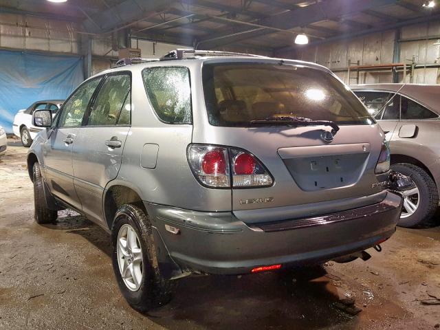 JTJHF10U210222483 - 2001 LEXUS RX 300 SILVER photo 3