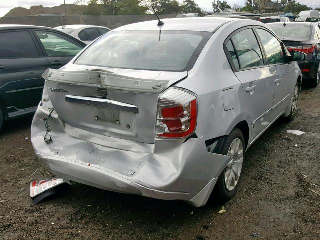 3N1AB6AP7BL681098 - 2011 NISSAN SENTRA 2.0 SILVER photo 4