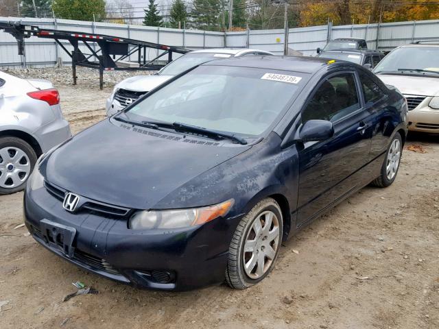 2HGFG12686H528159 - 2006 HONDA CIVIC LX BLACK photo 2