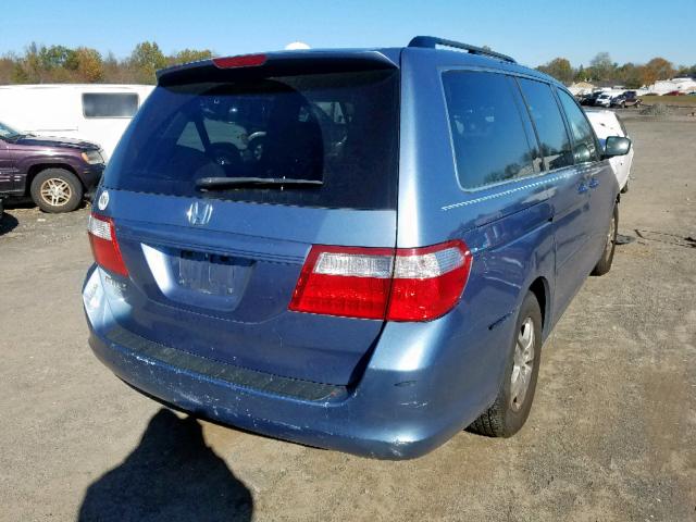 5FNRL38666B069620 - 2006 HONDA ODYSSEY EX BLUE photo 4