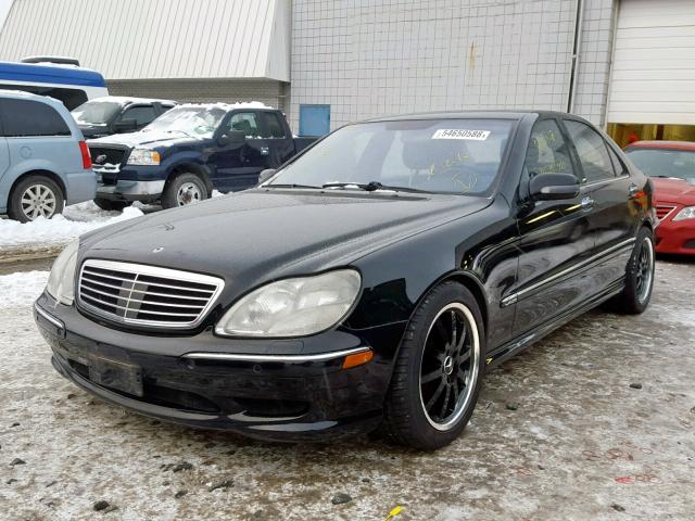 WDBNG78J81A150195 - 2001 MERCEDES-BENZ S 600 BLACK photo 2