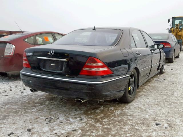 WDBNG78J81A150195 - 2001 MERCEDES-BENZ S 600 BLACK photo 4