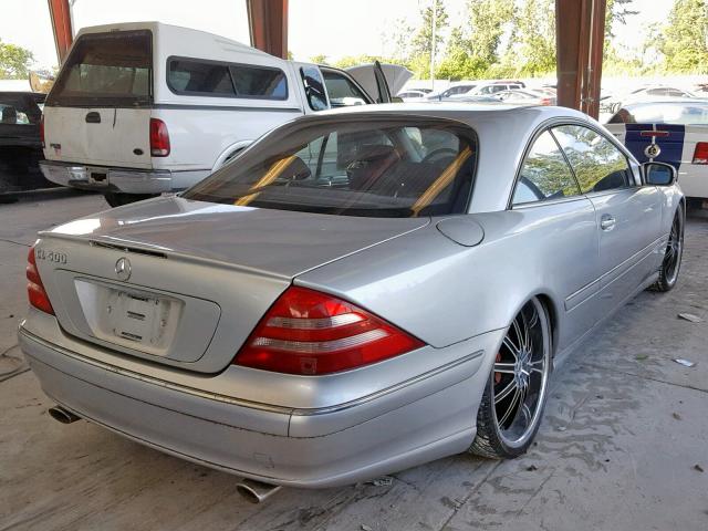 WDBPJ75J71A014039 - 2001 MERCEDES-BENZ CL 500 SILVER photo 4