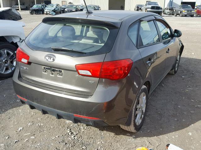 KNAFU5A24C5495190 - 2012 KIA FORTE EX GRAY photo 4