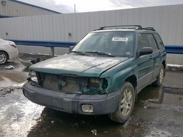 JF1SF63521H723424 - 2001 SUBARU FORESTER L GREEN photo 2