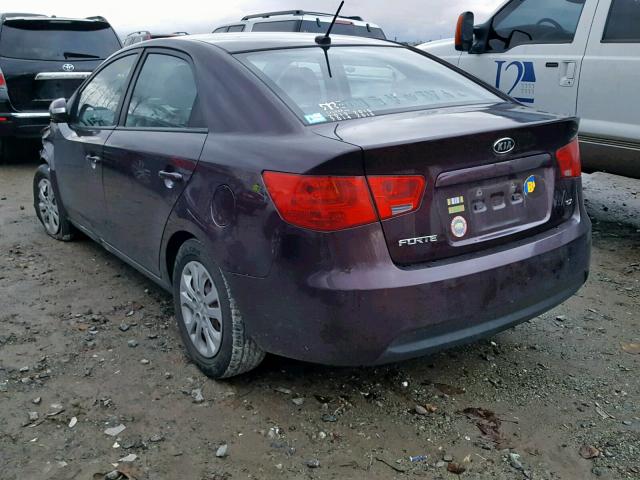 KNAFU4A20A5116905 - 2010 KIA FORTE EX RED photo 3