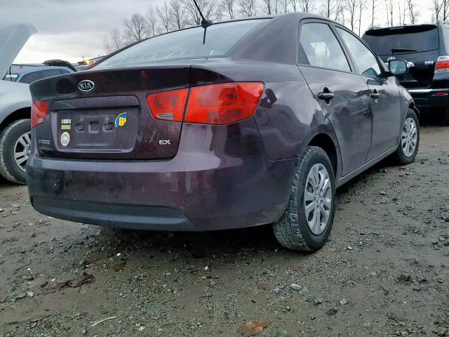 KNAFU4A20A5116905 - 2010 KIA FORTE EX RED photo 4