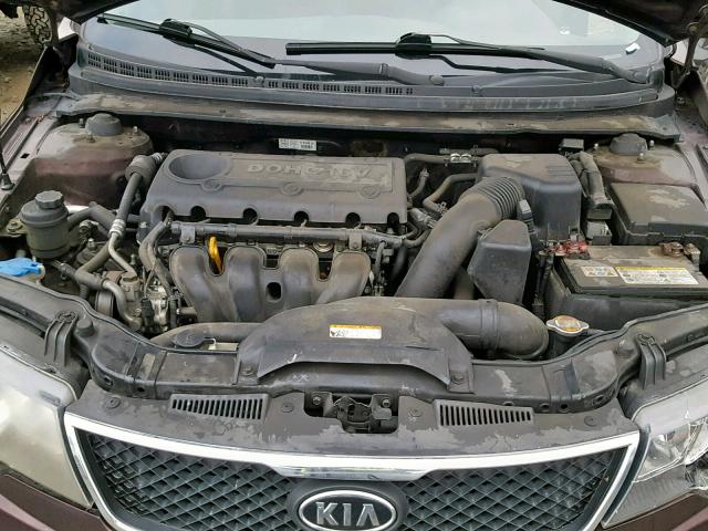 KNAFU4A20A5116905 - 2010 KIA FORTE EX RED photo 7