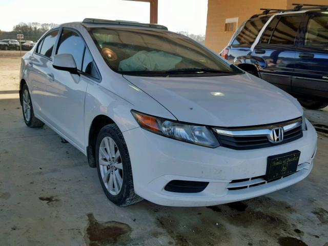 19XFB2F95CE307696 - 2012 HONDA CIVIC EXL WHITE photo 1