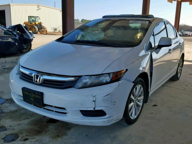 19XFB2F95CE307696 - 2012 HONDA CIVIC EXL WHITE photo 2