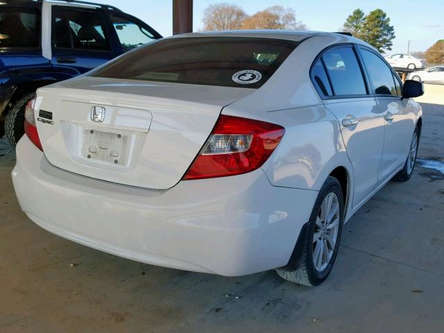 19XFB2F95CE307696 - 2012 HONDA CIVIC EXL WHITE photo 4