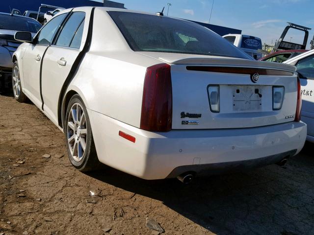 1G6DC67A350227073 - 2005 CADILLAC STS WHITE photo 3