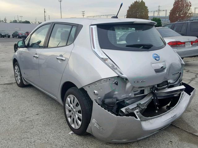 1N4AZ0CP6DC413652 - 2013 NISSAN LEAF S SILVER photo 3