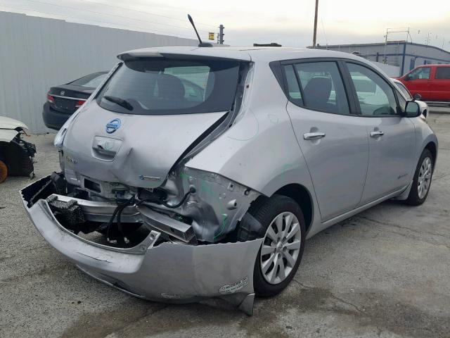 1N4AZ0CP6DC413652 - 2013 NISSAN LEAF S SILVER photo 4